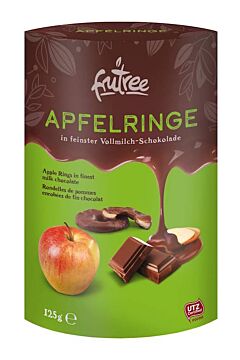 Jablka v mléčné čokoládě čerstvě vyrobené a balené přímo z balírny Frutree