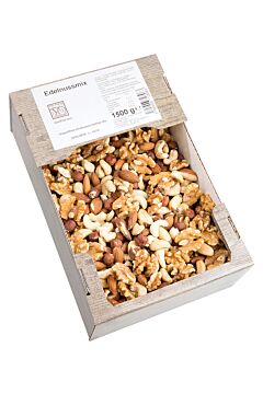 Edelnussmix - mandle, kešu, pára, vlašské a lískové ořechy čerstvě vyrobené a balené přímo z balírny Frutree