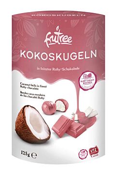 Kokosová cukrovinka v RUBY čokoládě čerstvě vyrobené a balené přímo z balírny Frutree